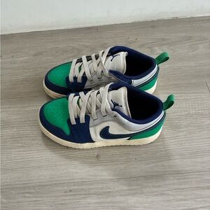 Nike Jordan Kids' Green and Blue Sneakers